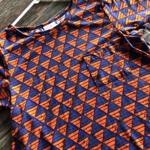 XS LuLaRoe Carly dress in Orange and Blue 🐊💙🧡